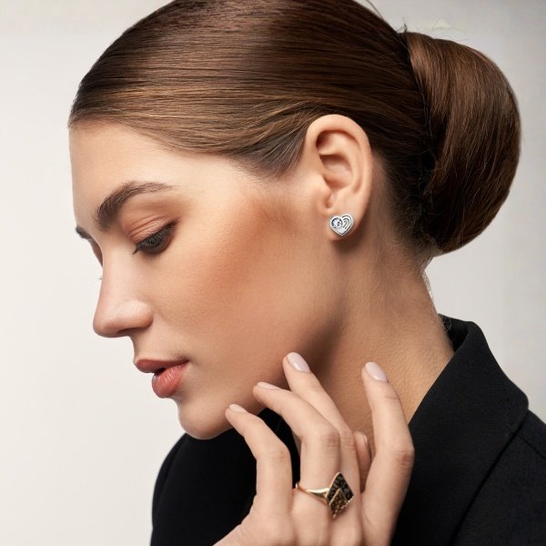 Ohrring mit Herz Sterling Silber 925 E-15995