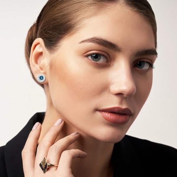 Ohrring mit Muster Sterling Silber 925 E-15889