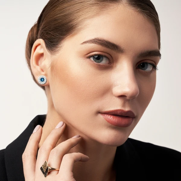 Ohrring mit Muster Sterling Silber 925 E-15889
