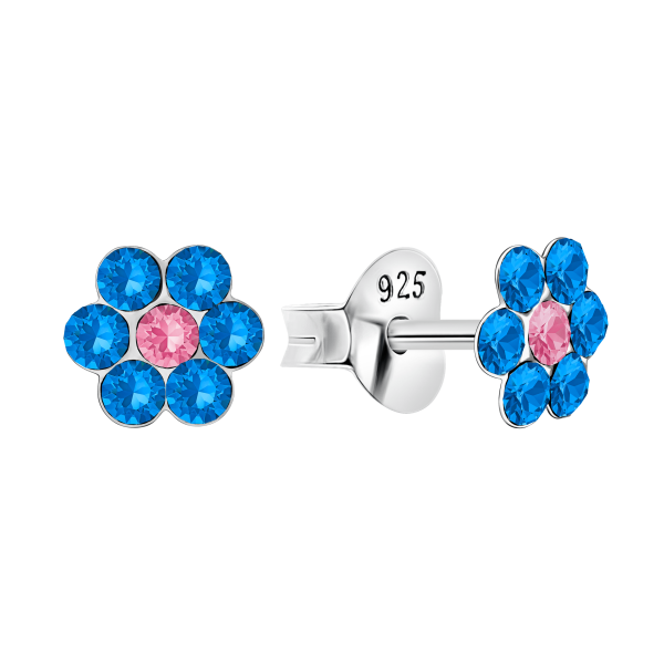 Ohrring mit Blume Sterling silber 925 E-050