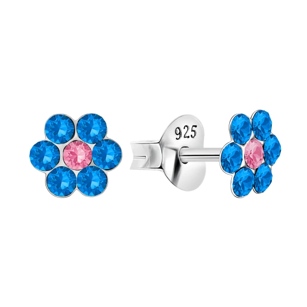 Ohrring mit Blume Sterling silber 925 E-050