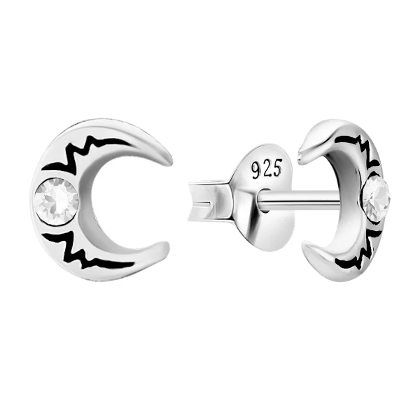 Ohrring mit Mond Sterling Silber 925 E-15565