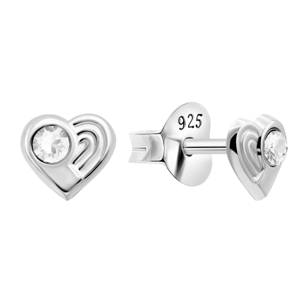 Ohrring mit Herz Sterling Silber 925 E-15995