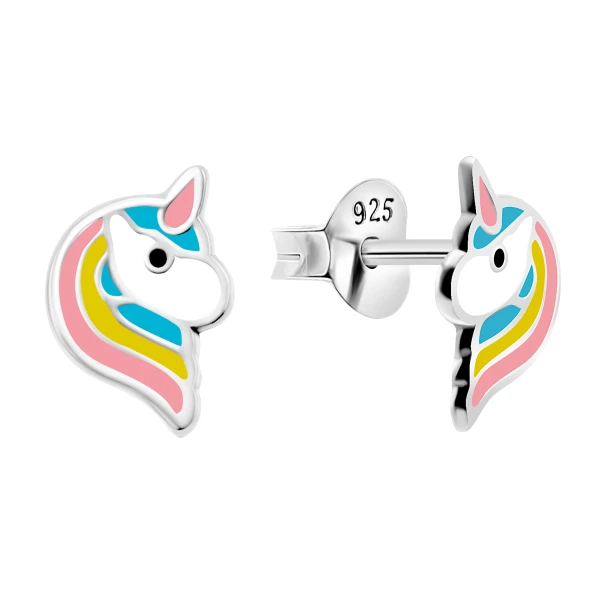 Ohrring mit Einhorn Sterling Silber 925 E-16050