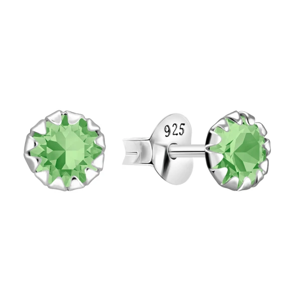 Ohrring mit grünen Stein Sterling Silber 925 E- 4259