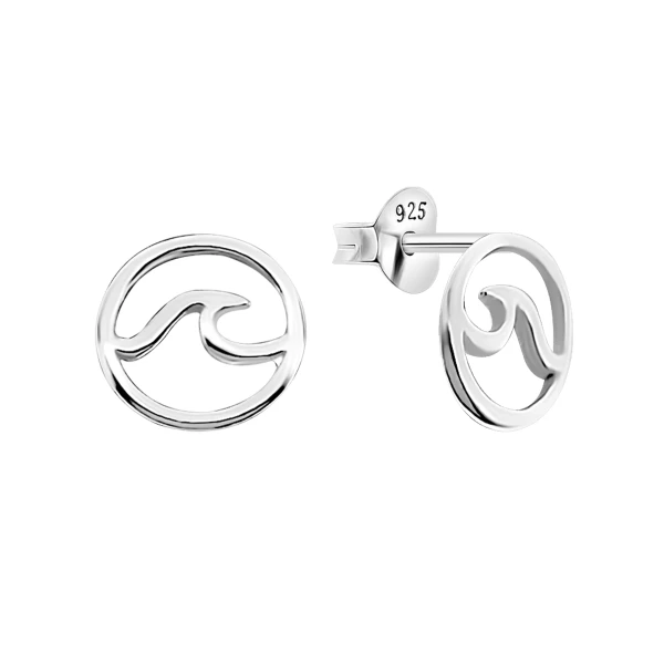 Ohrring mit Wellen Sterling Silber 925 EP-3439
