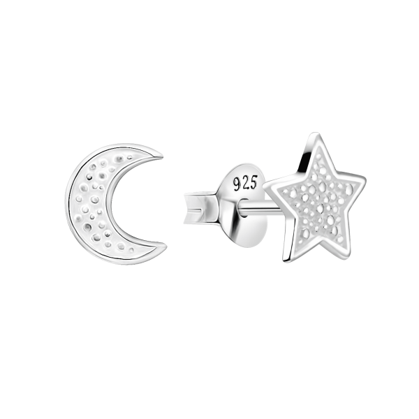 Ohrring mit Sonne und Mond Sterling Silber 925 EP-3829