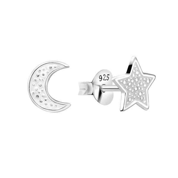 Ohrring mit Sonne und Mond Sterling Silber 925 EP-3829