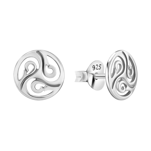 Ohrring mit Muster Sterling Silber 925 EP-601