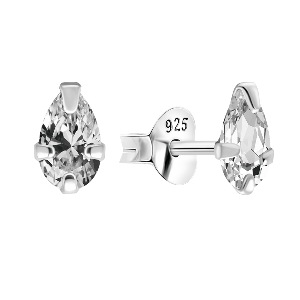 Ohrring mit Ovalen Stein Sterling Silber 925 EZ-1076