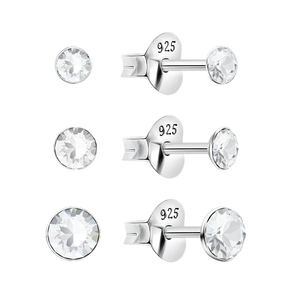 Ohrring Set mit Stein Sterling Silber 925 S-001