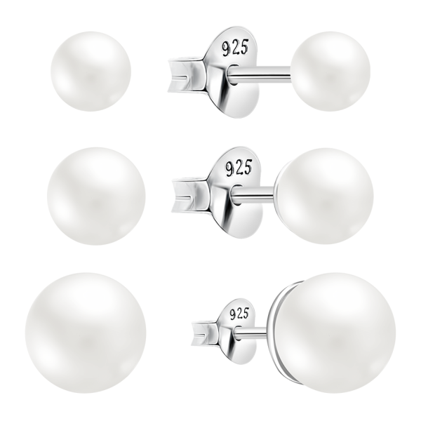 Ohrring Set mit Perlen Sterling Silber 925 S-003