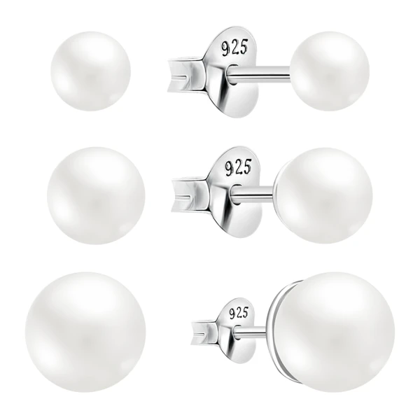 Ohrring Set mit Perlen Sterling Silber 925 S-003