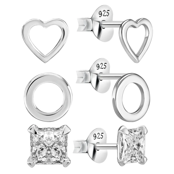 Ohrring Set mit verschiedenen Motiven Sterling Silber 925 S-014