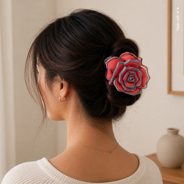 Rose Claw Clip – Assorted Colors