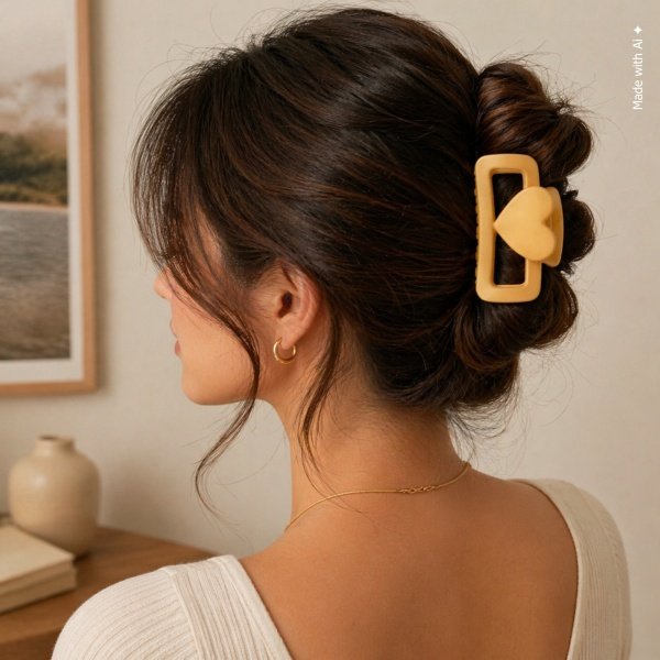 Heart Hair Claw Clip – Assorted Colors