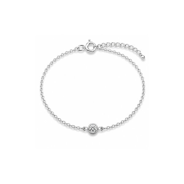 Silbernes Armband mit Zirkonia-Stein – BL-2320