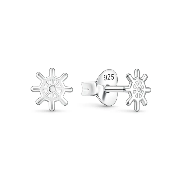 Steuerrad-Ohrstecker aus 925 Sterling Silber – EP-2434