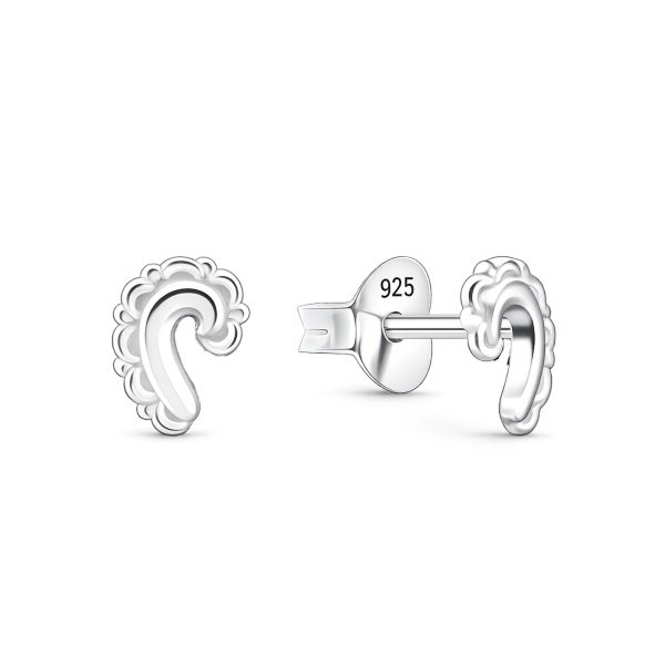 Wellen-Ohrstecker aus 925 Sterling Silber – EP-3618