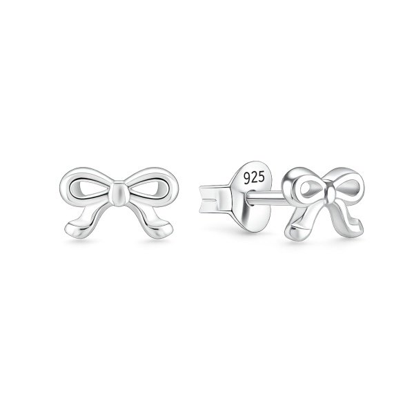 Schleifen-Ohrstecker aus 925 Sterling Silber - EZ-4320