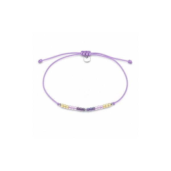 Lila Perlenarmband mit schimmernden Perlen – BL-8384