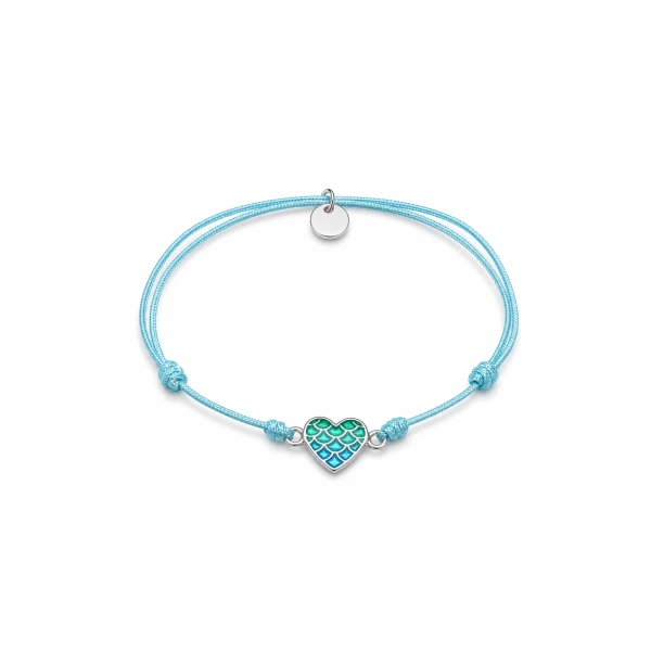 Blaues Armband mit Herz-Anhänger – BL-8389