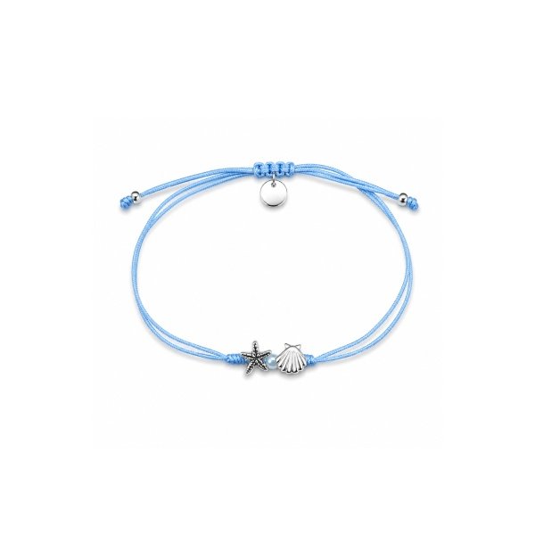Blaues Armband mit Muschel- und Seestern-Anhänger – BL-8403