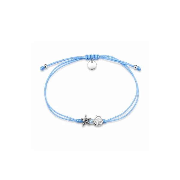 Blaues Armband mit Muschel- und Seestern-Anhänger – BL-8403