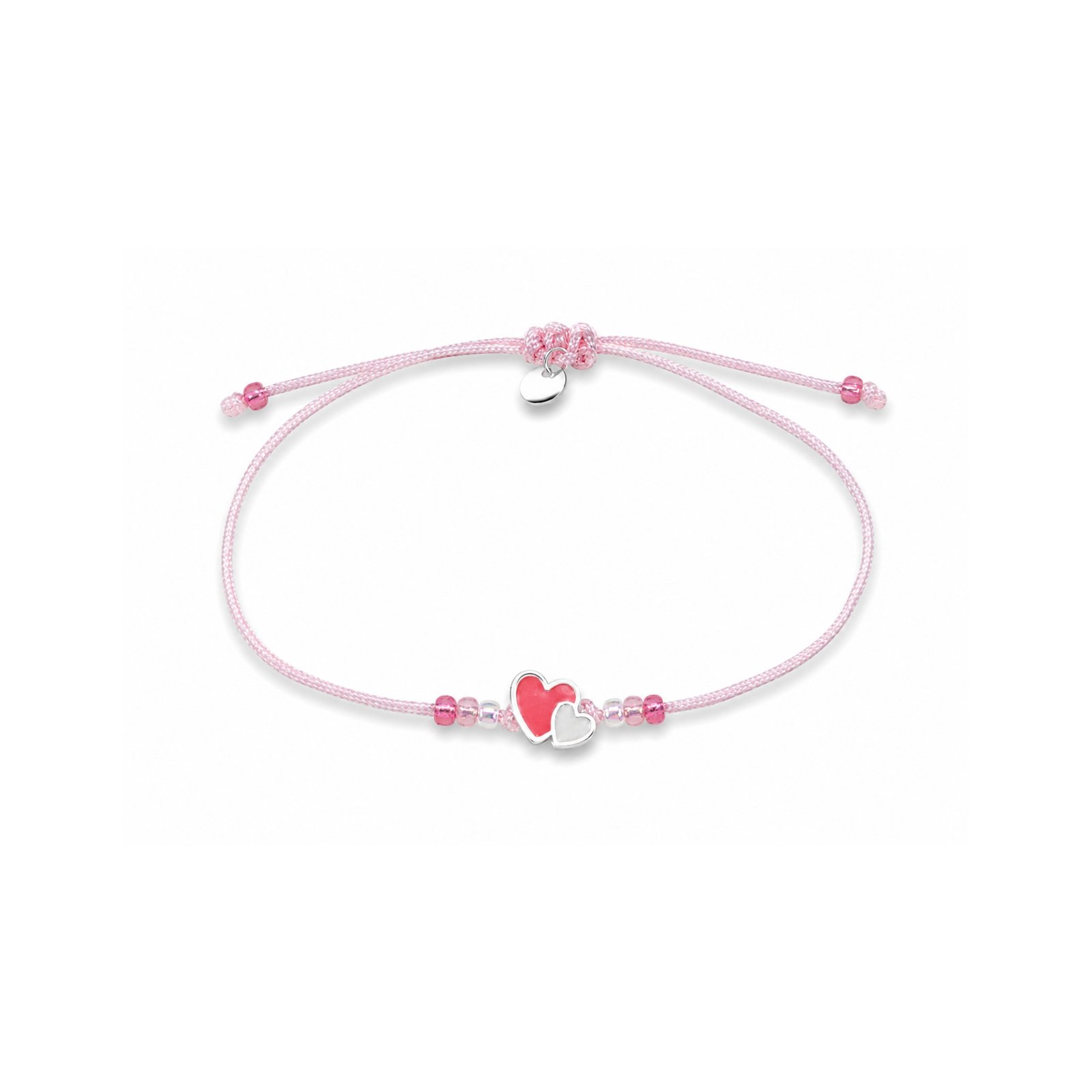 Rosa Perlenarmband mit Herzanhänger – BL-8406