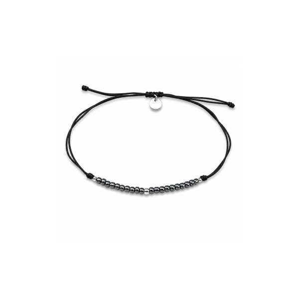 Schwarzes Perlenarmband mit schimmernden Perlen – BL-8385