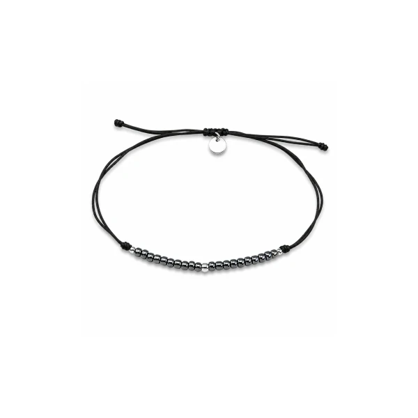 Schwarzes Perlenarmband mit schimmernden Perlen – BL-8385